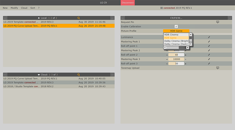 LG PQ Curve Template Upload Picture